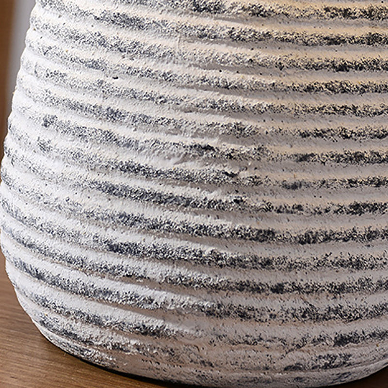 Modern Shabby Chic Ceramic Jar Linen Fabric Handmade 1-Light Table Lamp For Living Room