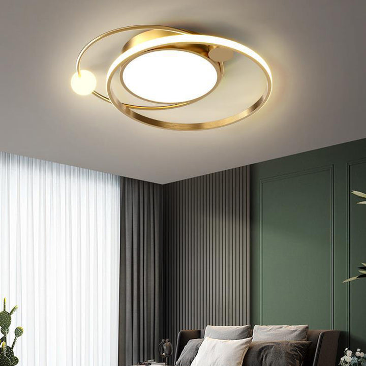 Moderne minimalistische runde Kreis Eisen Acryl LED Unterputz Deckenleuchte für Schlafzimmer 