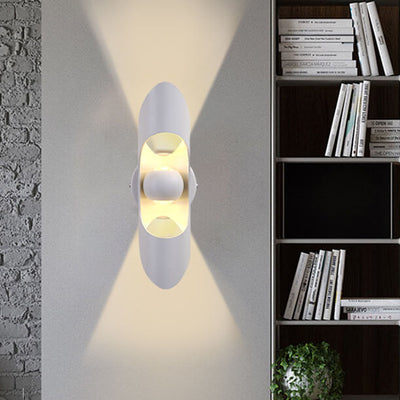 Modern Creative Hollow Cylindrical Aluminum LED Wall Sconce Lamp