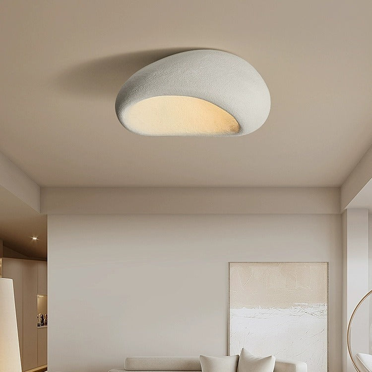 Plafonnier encastré à 1 lumière en mousse japonaise traditionnelle creusée pour salle à manger 