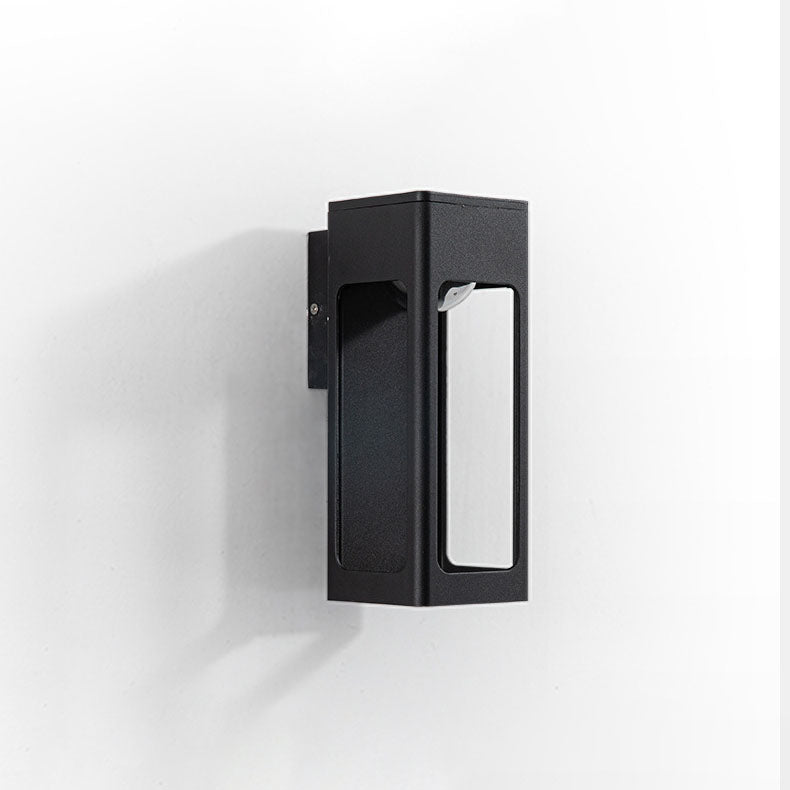 Applique Murale Moderne Minimaliste Étanche en Aluminium Rectangulaire à LED pour Patio Extérieur 