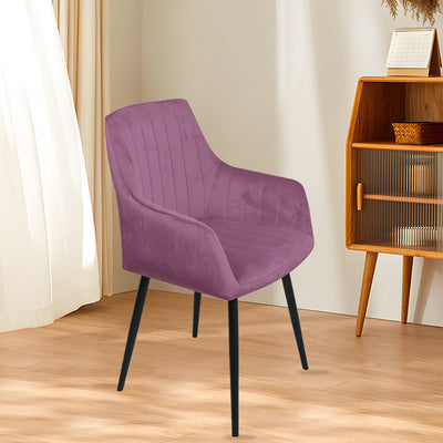Moderna Minimalista Cuadrada Silla de Comedor de Hierro con Tela de Terciopelo y Esponja Cuatro Patas Reposabrazos Respaldo Para Comedor 