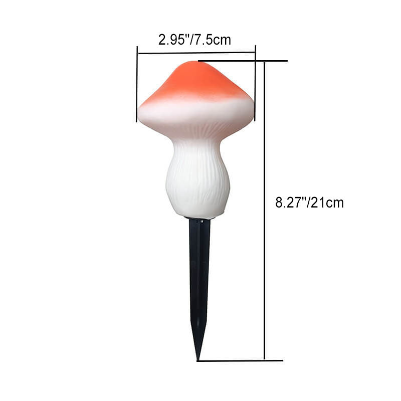 Solar Outdoor Mushroom Shape LED Garden Lawn Ground Insert Landscape Light