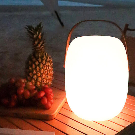 Industrial Simple Barrel Shade Colorful RGB Portable LED Patio Camping Light