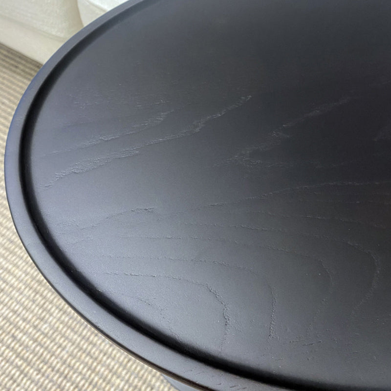 Modern Minimalist Oval Ash Wood End Table For Living Room
