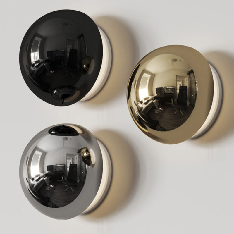 Aplique de pared LED de metal en semicírculo de meteorito de simplicidad moderna para dormitorio 