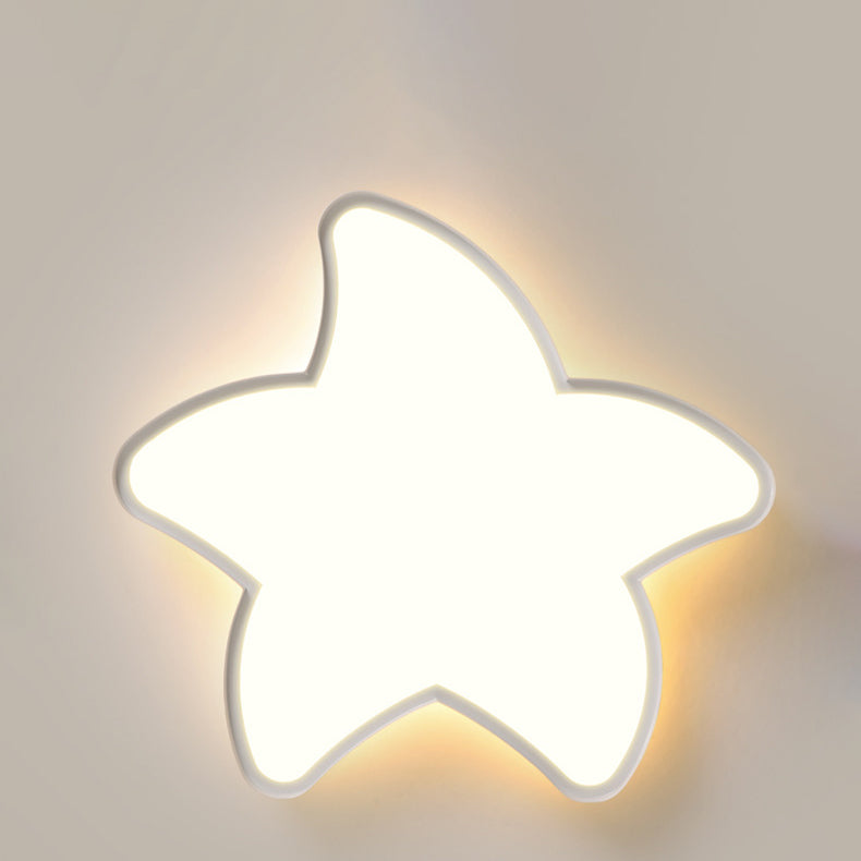 Luz de techo LED de montaje empotrado con pantalla de estrella de hierro acrílico de simplicidad moderna para sala de estar 