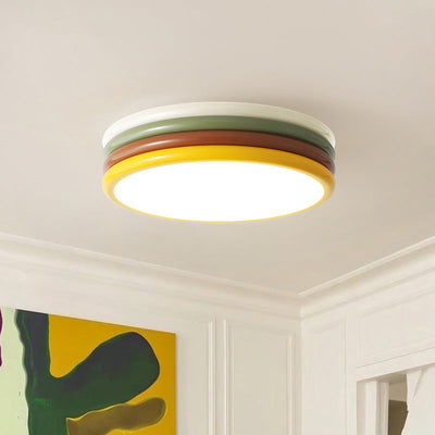 Zeitgenössische kreative Eisen Acryl Runde Hamburger LED Unterputz Deckenleuchte für Schlafzimmer 
