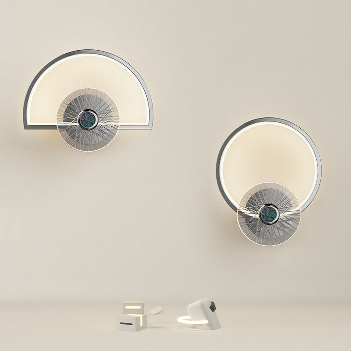 Applique Murale LED en Acrylique Géométrique Créatif Contemporain Demi-cercle pour Chambre 
