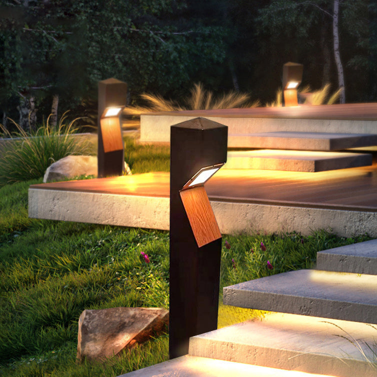Luz LED para paisaje de columna irregular de aluminio y acero impermeable chino tradicional para jardín 