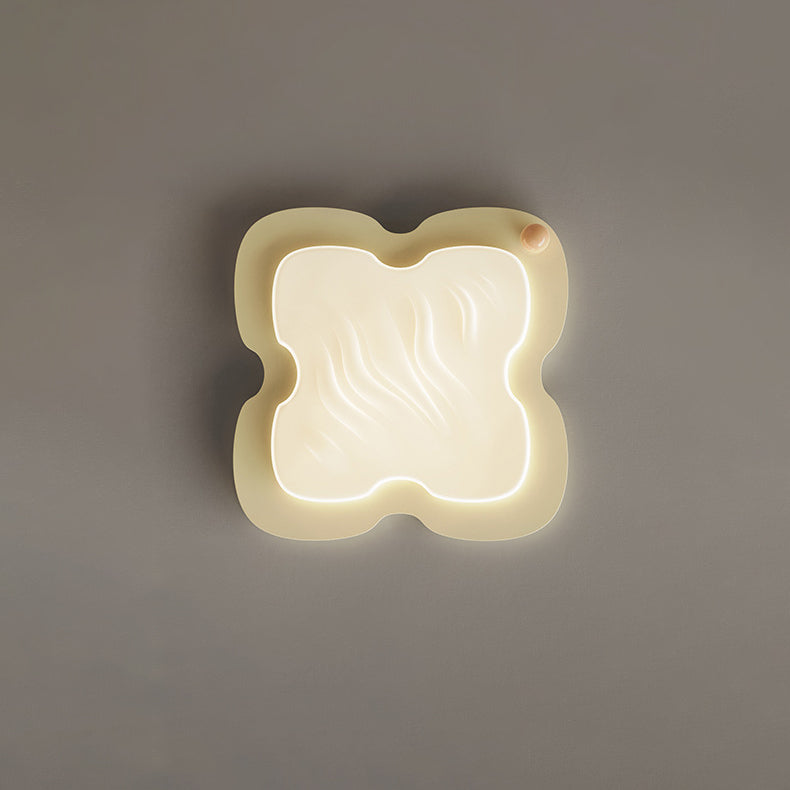Moderne nordische Creme Biskuit PVC Schatten Hardware LED Unterputz Deckenleuchte für Schlafzimmer 