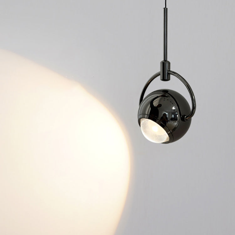 Luz colgante LED de vidrio de aluminio esférico giratorio minimalista moderno para dormitorio 