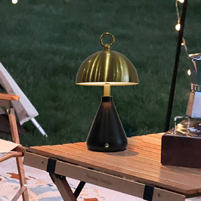 Lampe de table LED en acrylique avec base en métal en forme de cône champignon rond nordique contemporain pour salon 