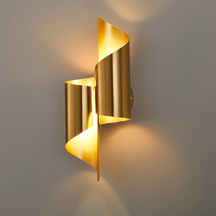 Lampe murale à double cylindre en fer moderne et luxueuse à 2 lumières pour salon 