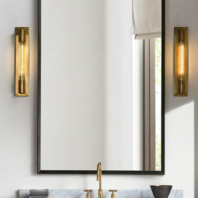 Modern Minimalist Glass Strip Mirror Vanity Light 1-Light Wall Sconce Lamp