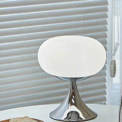 Modern Nordic Minimalist Stainless steel Iron Glass Shade LED Table Lamp