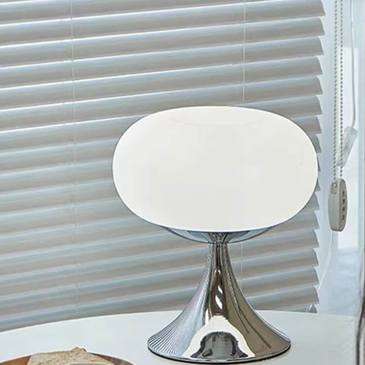 Modern Nordic Minimalist Stainless steel Iron Glass Shade LED Table Lamp