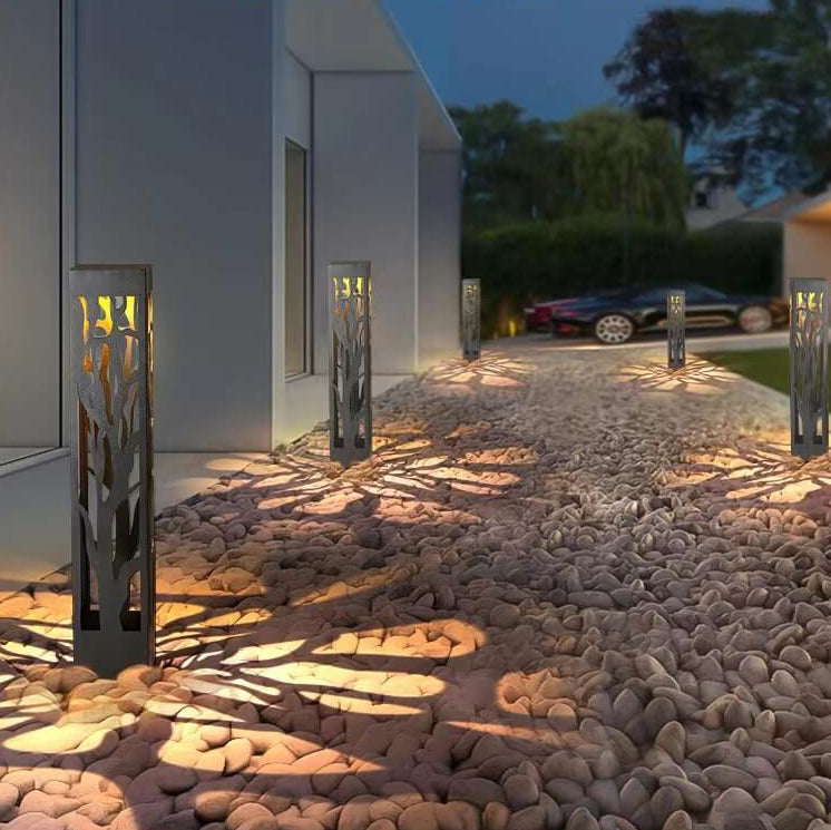 ضوء حديقة المناظر الطبيعية LED عمود مربع مجوف خارجي حديث 