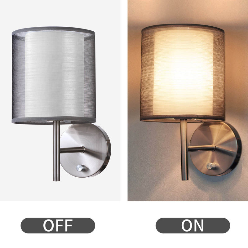 Modern Minimalist Cylinder Iron Gauze 1-Light Wall Sconce Lamp For Living Room