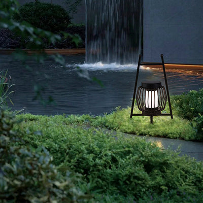 Lampe de sol de jardin extérieure à LED solaire créative moderne et mobile 