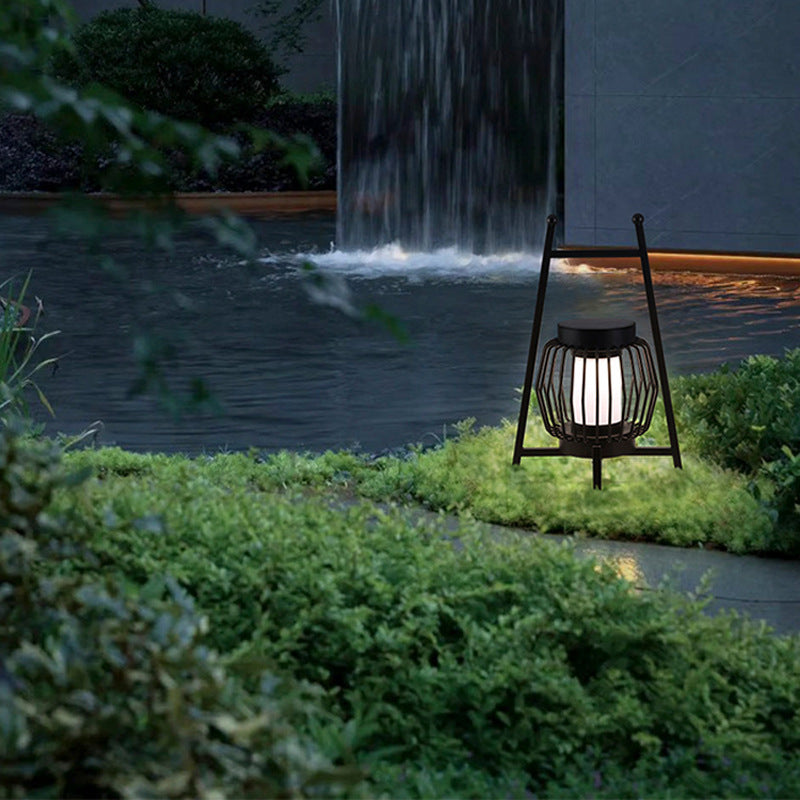 Lampe de sol de jardin extérieure à LED solaire créative moderne et mobile 