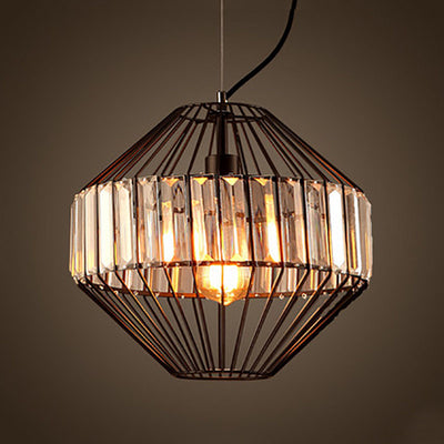 Industrial Personality Iron Cage Shaped 1-Light Pendant Light