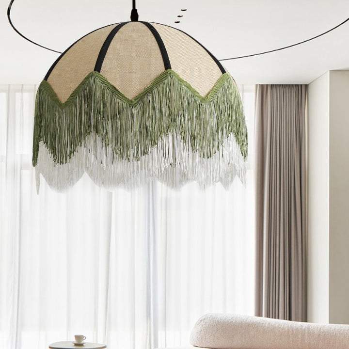 Lámpara colgante de 1 luz de hierro con forma de flor vintage tradicional para sala de estar 
