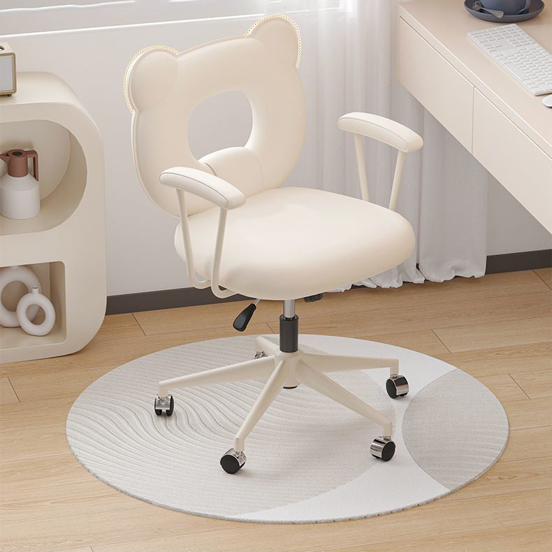 Contemporain nordique griffoir pour chat en cuir acier fer éponge ours chaise de bureau carrée dossier accoudoir réglable pour maison bureau 