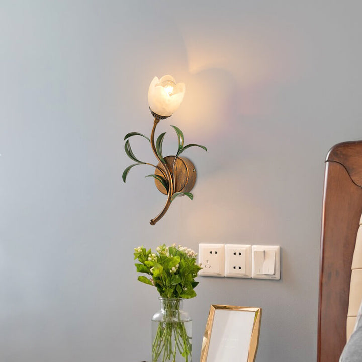 Lámpara de Aplique de Pared de Vidrio de Arte Minimalista Moderno con 1/2 Luces 