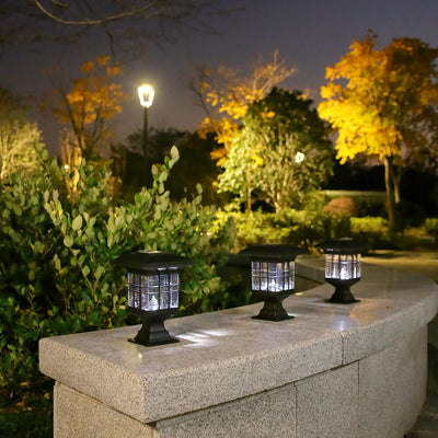 Modern Simplicity Solar Square Lantern LED Lawn Ground Insert Landscape Light For Garden