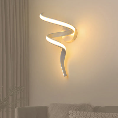 مصباح حائط LED لولبي من الحديد والألمنيوم والسيليكون المعاصر لغرفة المعيشة 