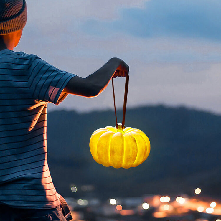 ضوء خارجي محمول من الراتنج مقاوم للماء بإضاءة LED على شكل قرع عصري للحديقة 