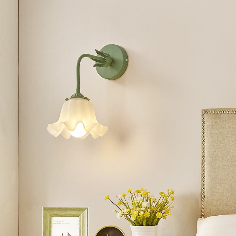 Applique murale 1 lumière avec abat-jour en forme d&