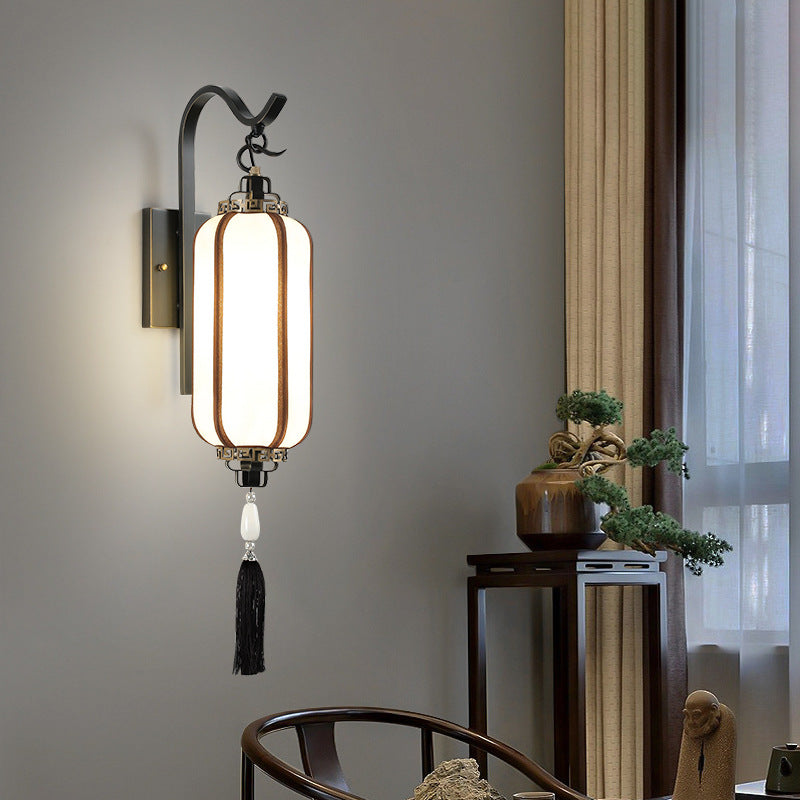 Traditionelle chinesische Kupferlaternen-Design 1-flammige Wandleuchte für den Flur 