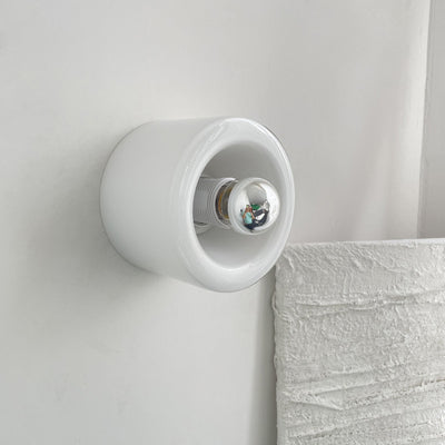 Moderne Einfachheit Zylinder Eisen Glas 1-Licht Wandleuchte Lampe für Schlafzimmer 