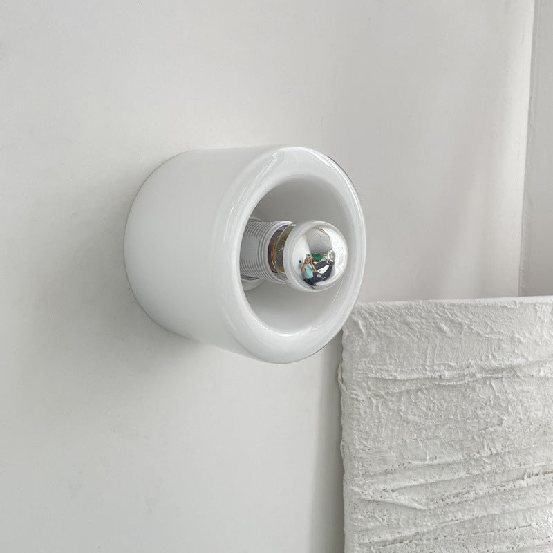 Moderne Einfachheit Zylinder Eisen Glas 1-Licht Wandleuchte Lampe für Schlafzimmer 