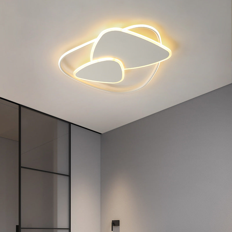 Moderne minimalistische Dreieck Aluminium Eisen Acryl LED Deckenleuchte für Schlafzimmer 