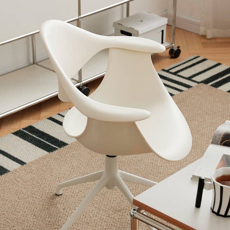 Zeitgenössischer nordischer geometrischer quadratischer PP-Aluminium-Schreibtischstuhl mit Rückenlehne und Armlehne für das Home-Office 