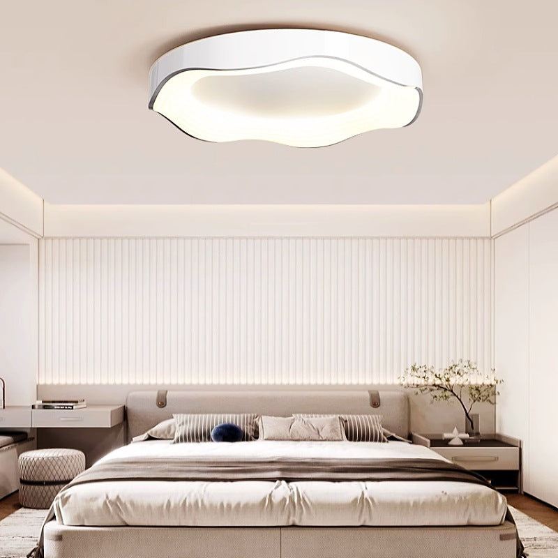Zeitgenössische nordische runde Eisen PVC LED Unterputz-Deckenleuchte für Wohnzimmer