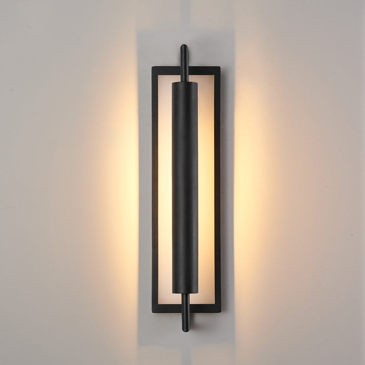 Applique Murale Moderne Minimaliste Rectangulaire en Fer et Acrylique à 1 Lumière Pour Chambre 