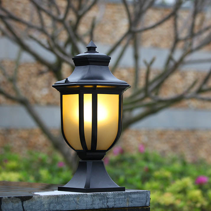 Traditional European Glass Aluminum Cage 1-Light Outdoor Waterproof Landscape Light For Outdoor