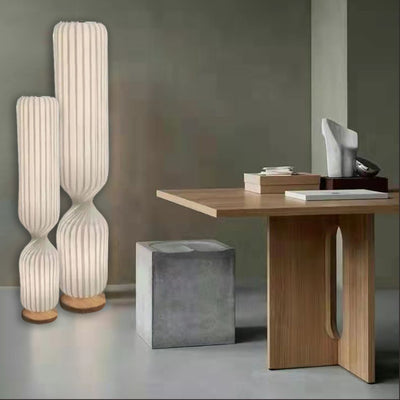 Minimalist Fabric Column 1-Light Standing Floor Lamp