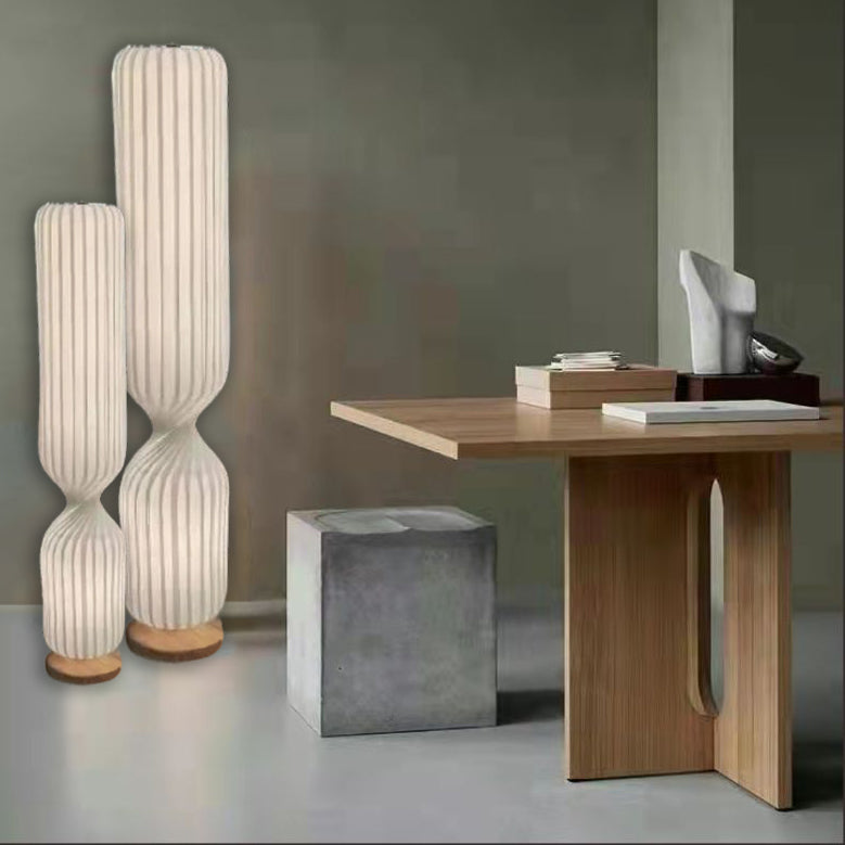 Minimalist Fabric Column 1-Light Standing Floor Lamp