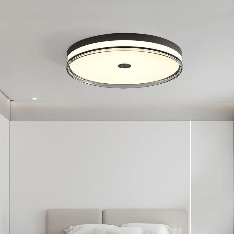 Moderne minimalistische runde LED-Deckenleuchte aus Acryl und Aluminium für das Schlafzimmer 