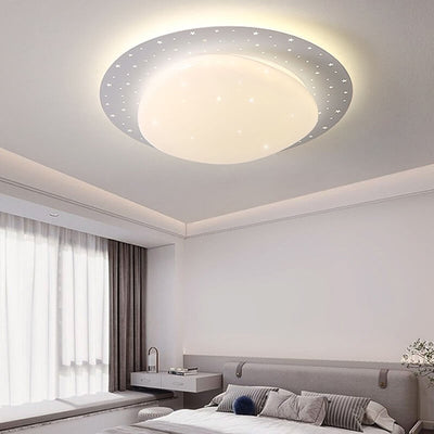 Modern Minimalist Creative Iron Acrylic Round Star LED Flush Mount Ceiling Light