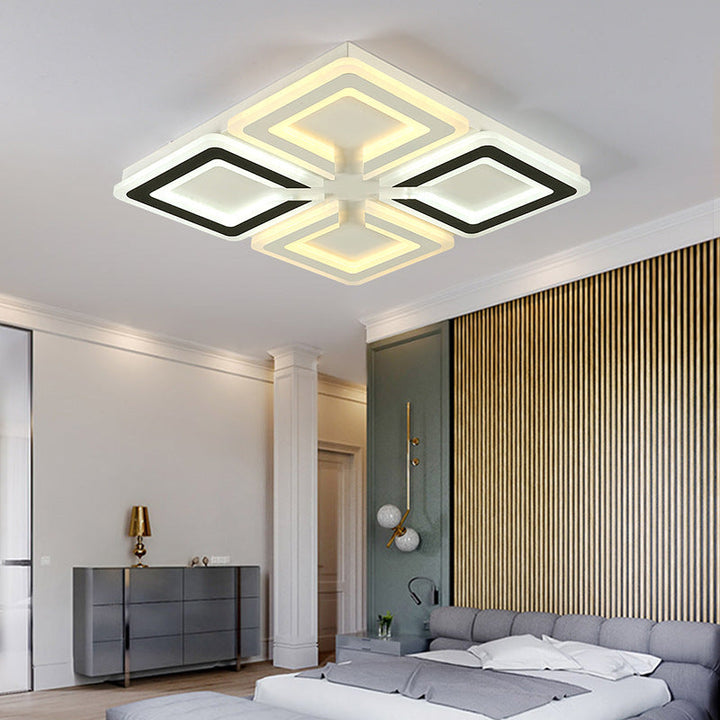 Moderne minimalistische Diamant Eisen Acryl LED Unterputz Deckenleuchte für Wohnzimmer 