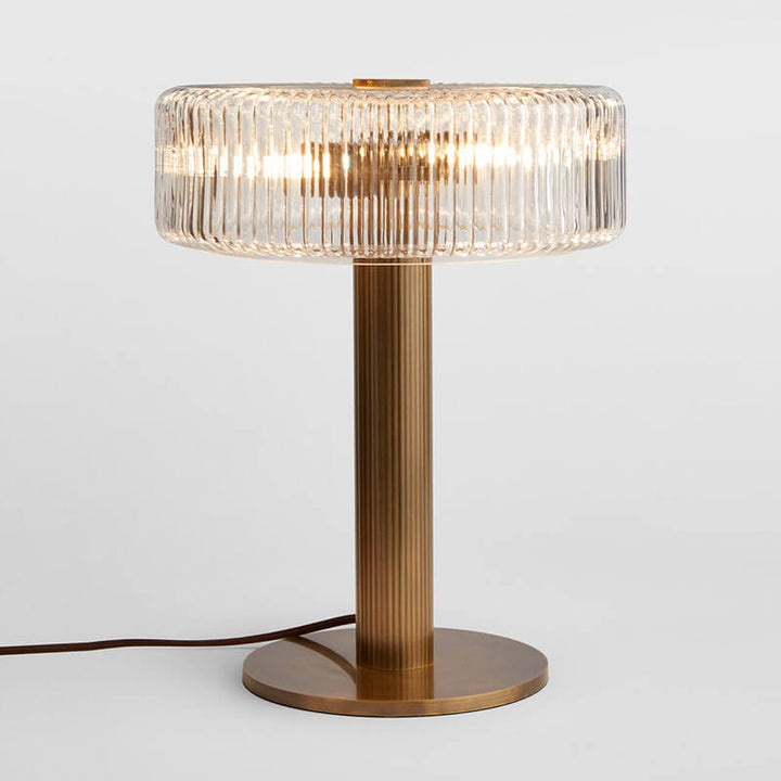 Lámpara de Mesa Decorativa de Vidrio con LED de Cilindro Simple Nórdico Moderno 