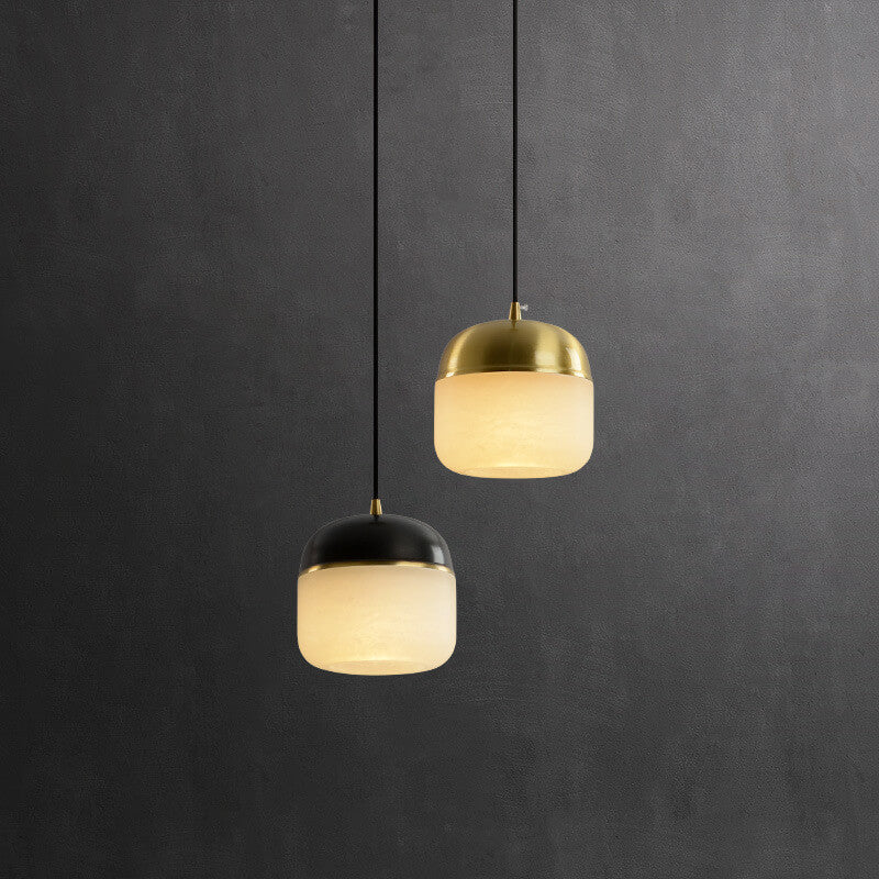 New Chinese Modern Round Lucite Copper 1/3 Light Chandelier