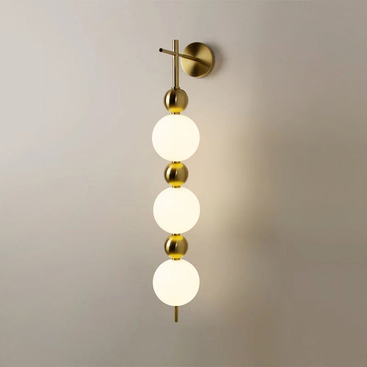 Moderne minimalistische runde Ball String Aluminium Kunststoff LED Wandleuchte Lampe für Schlafzimmer 