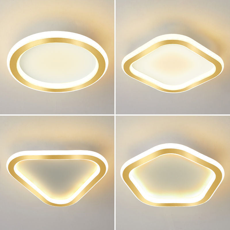 Plafonnier LED en fer géométrique nordique contemporain pour couloir 